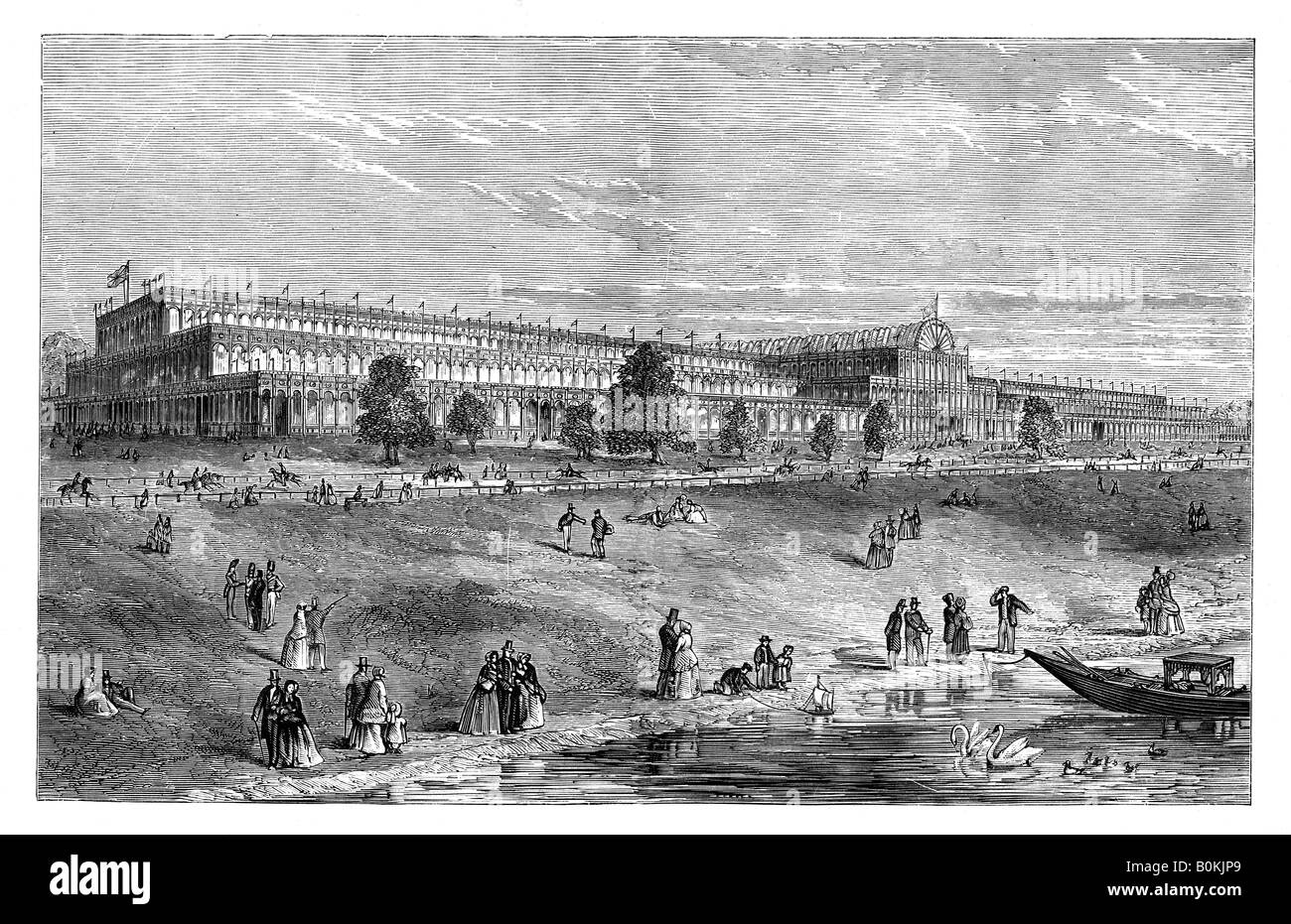 The Great Exhibition, Hyde Park, London, c1851, (1888.). Artist: Unknown Stock Photo
