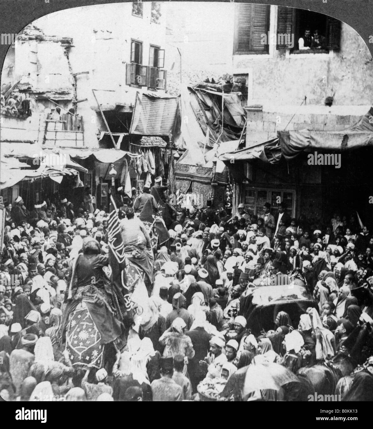 'The Holy Carpet Parade with the Mahmal, Cairo, Egypt', 1905.Artist: Underwood & Underwood Stock Photo