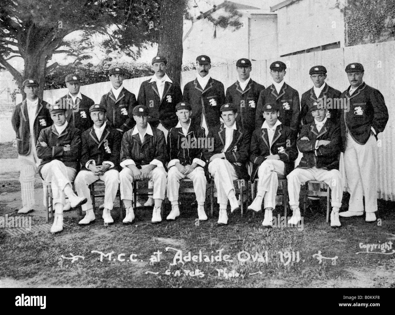 Australian touring english cricket team 1911 1912 hires stock