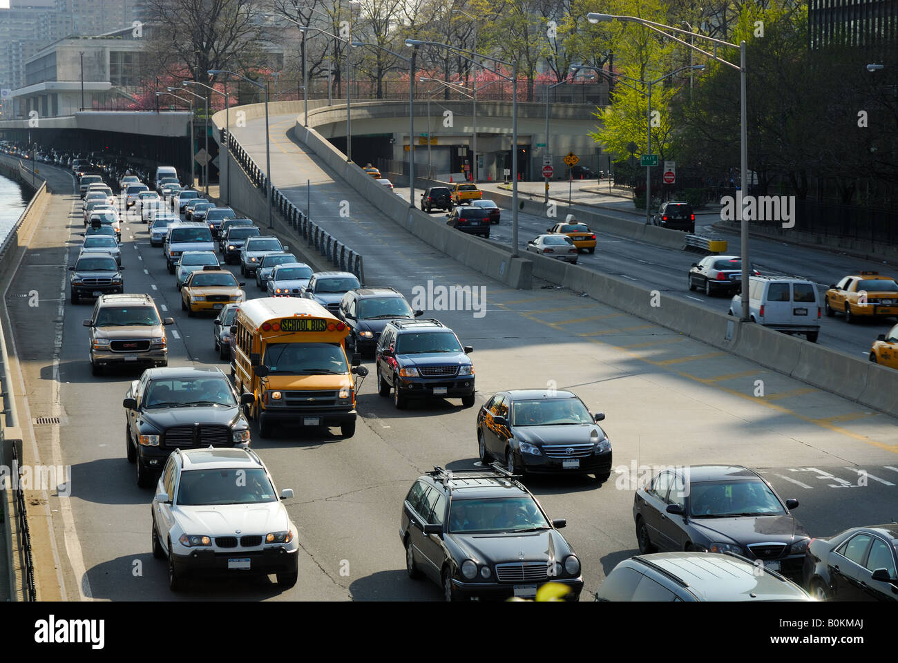 Traffic on the Franklin D. Roosevelt Drive in New York Stock Photo Alamy