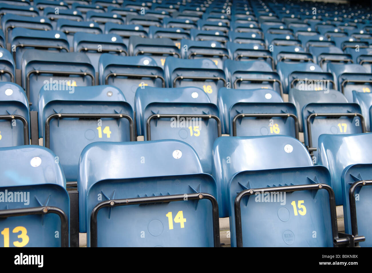 Seats at a local Football stand club Stock Photo Alamy