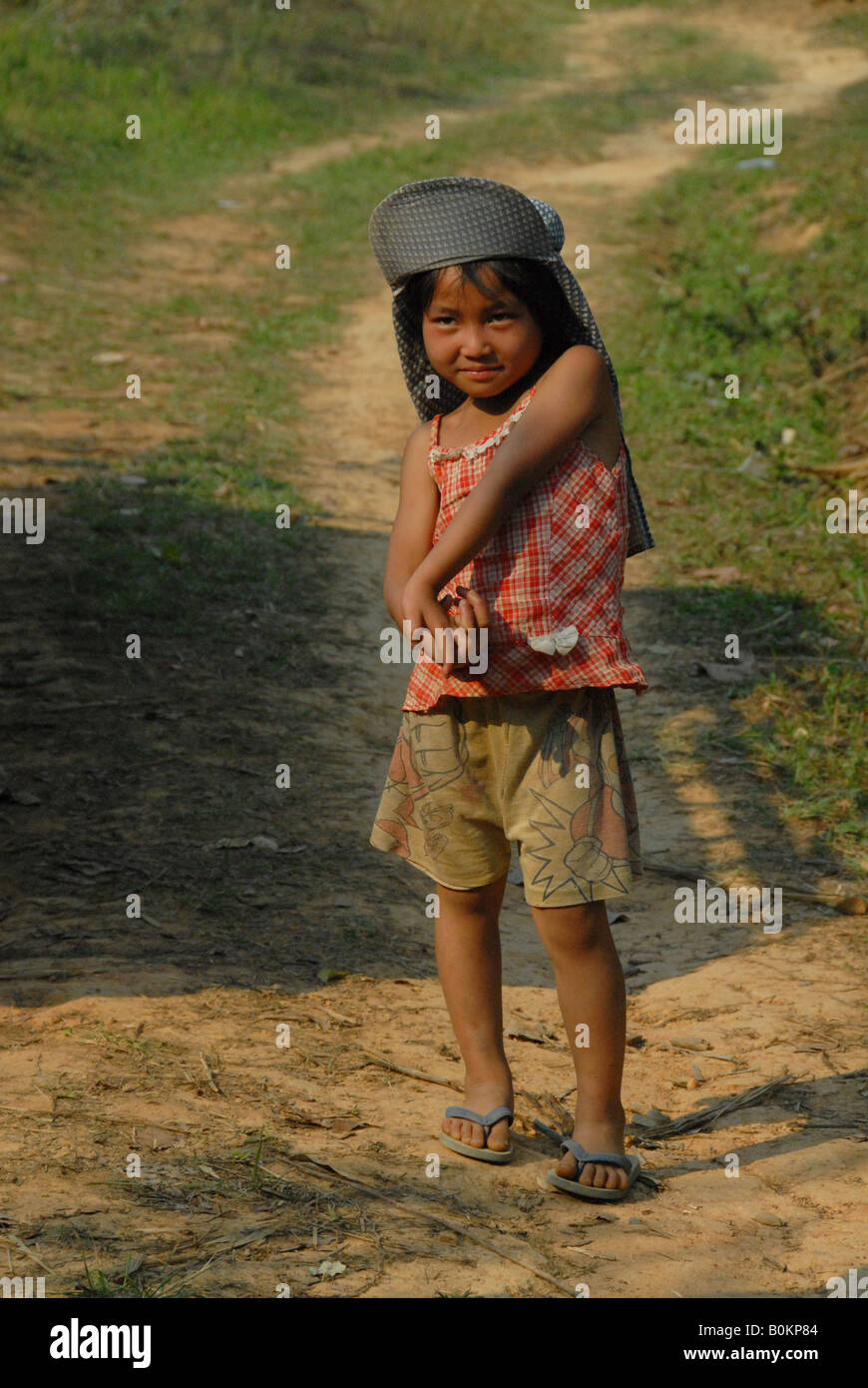 Wah(Pah wah) minority girl at thai burmese border, mae hong son, north  thailand Stock Photo