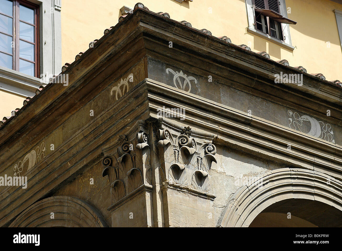 Leon Battista Alberti loggia Rucellai architecture Stock Photo Alamy