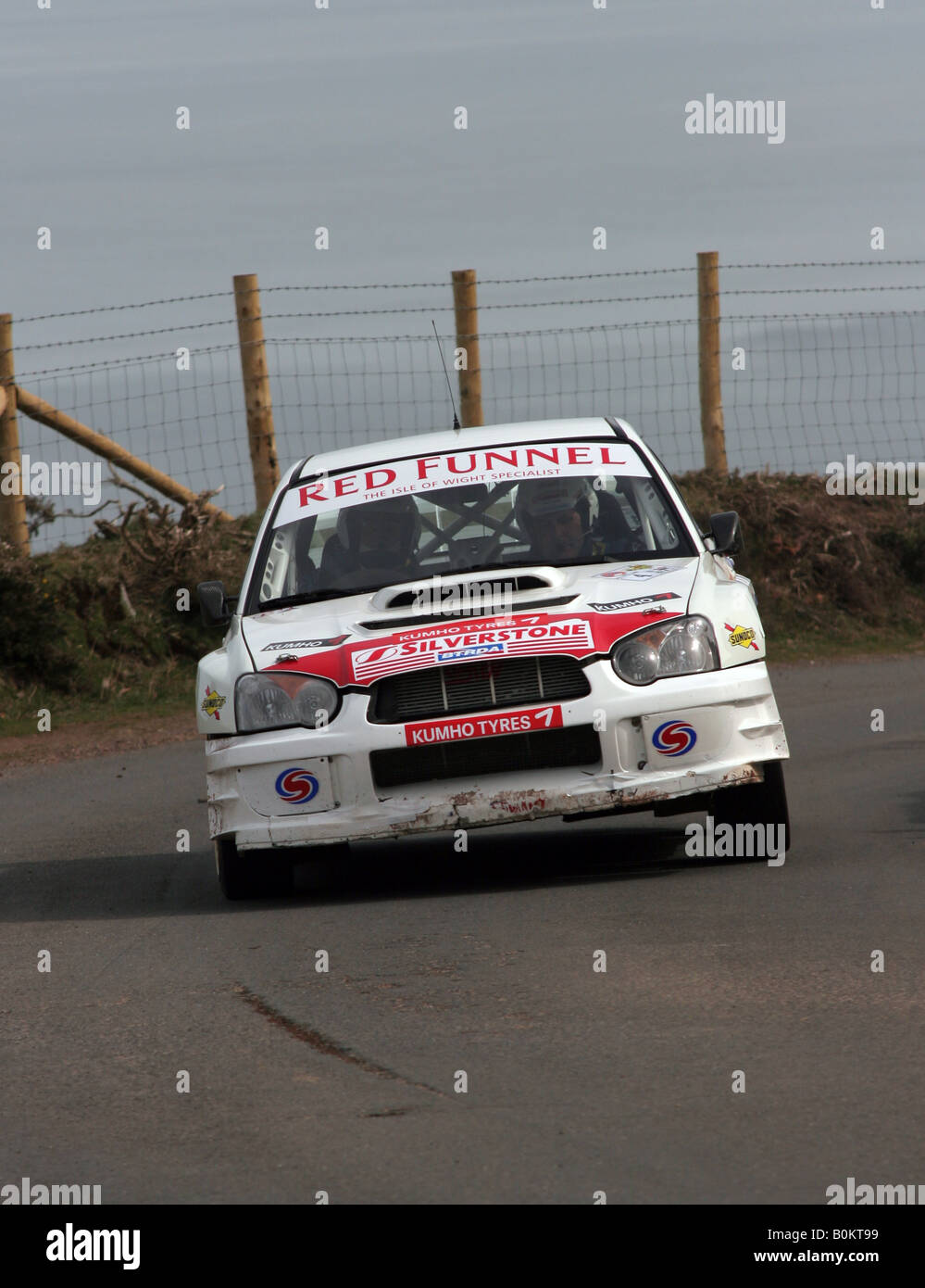 Rally cars performing at the Somerset Satges Rally, 2008 Stock Photo ...