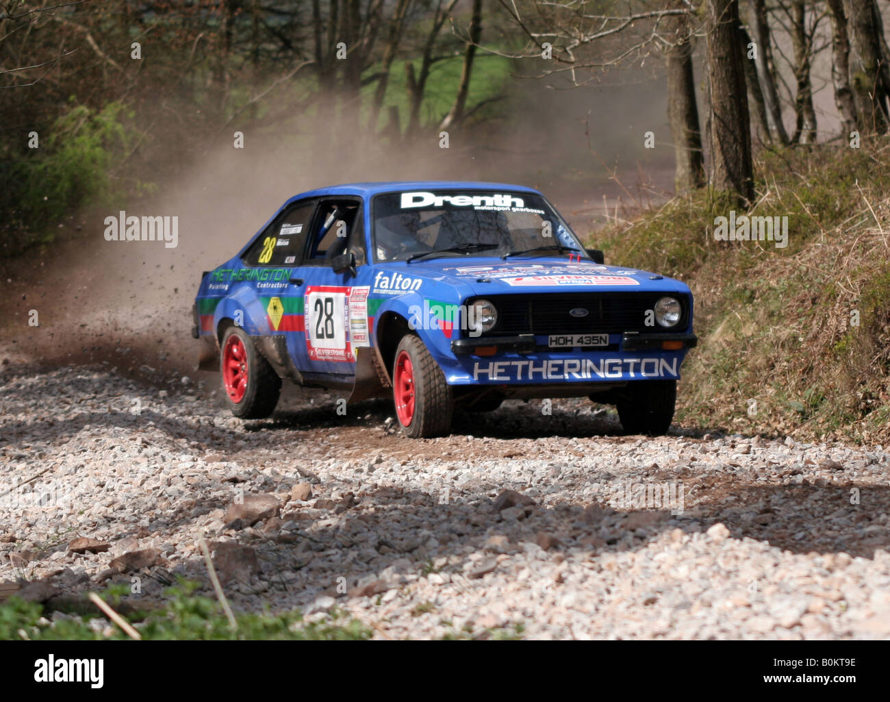 Rally cars performing at the Somerset Satges Rally, 2008 Stock Photo ...