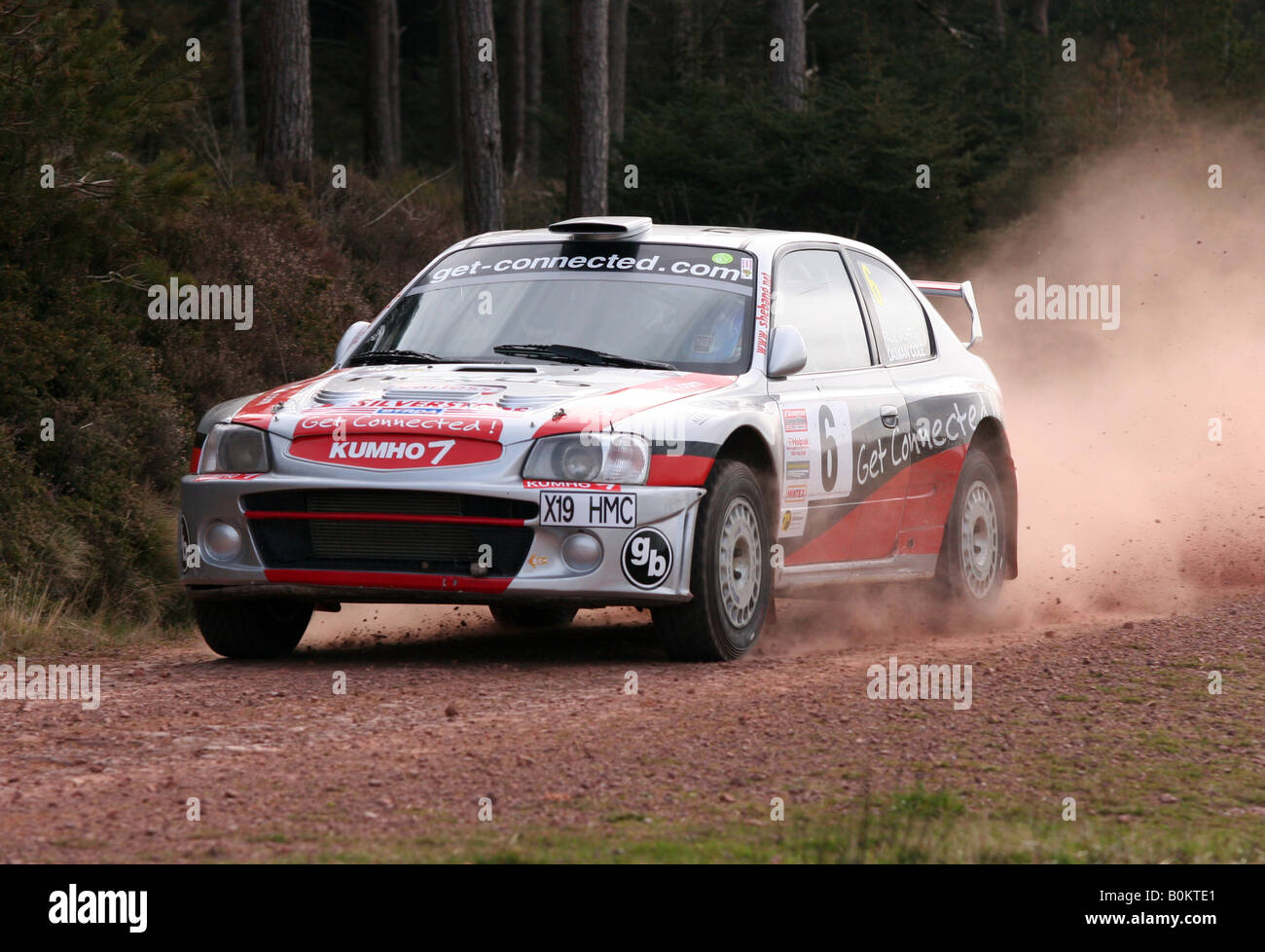 Rally cars performing at the Somerset Satges Rally, 2008 Stock Photo ...
