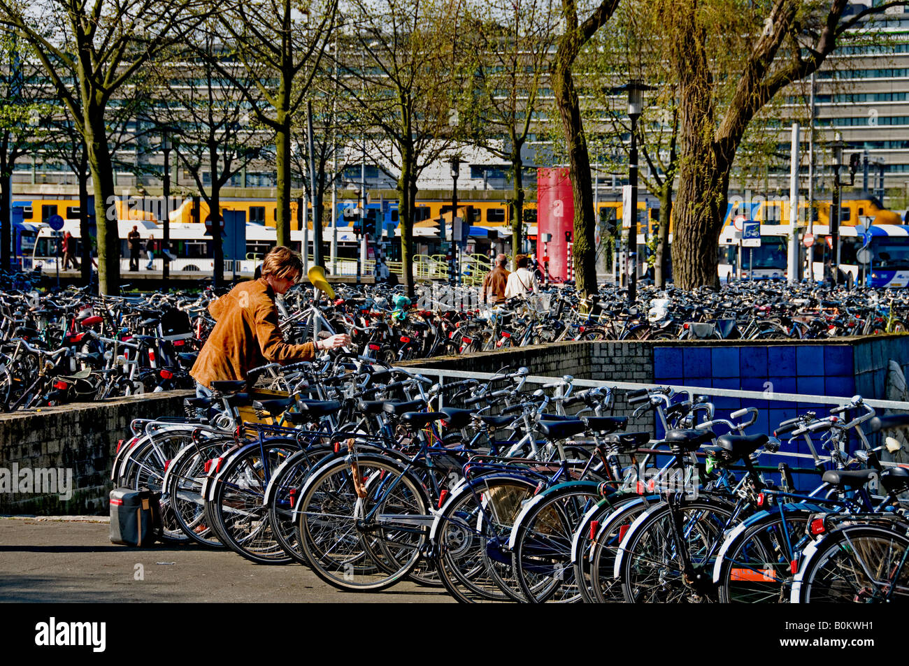 Utrecht Station Bicycle Bike Parking Netherlands Stock Photo 17647533