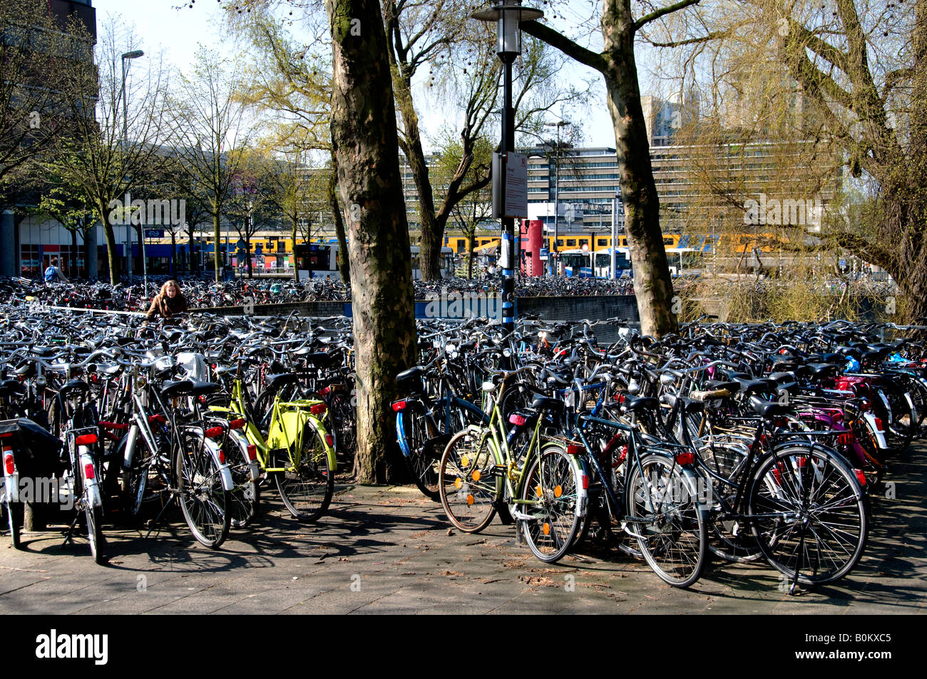 Utrecht Station Bicycle Bike Parking Netherlands Stock Photo Alamy
