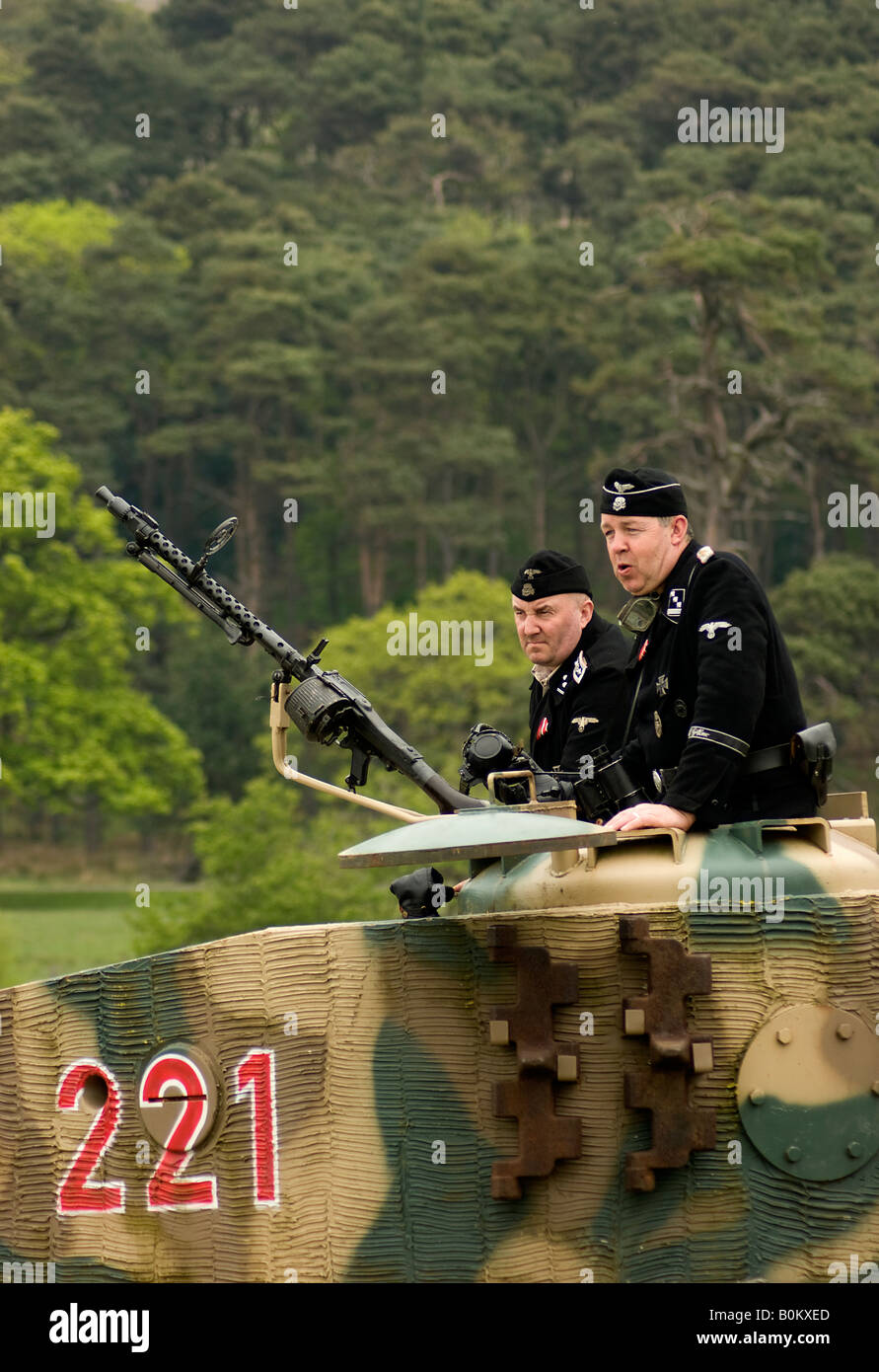 Battle re-enactment of world war 2 Stock Photo