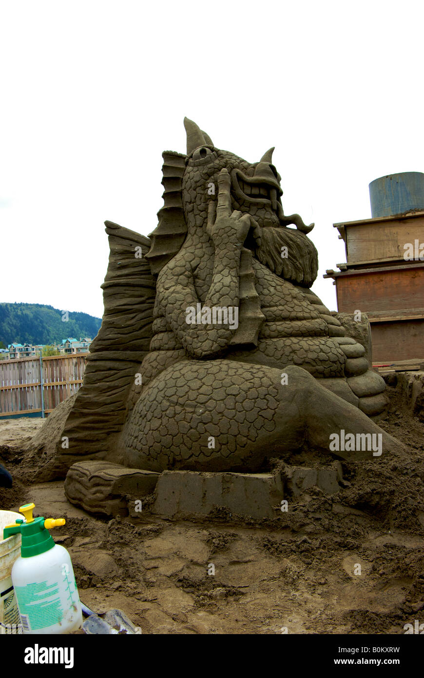 Sand dragon sculpture at the Tournament of Champions at Harrison Hot