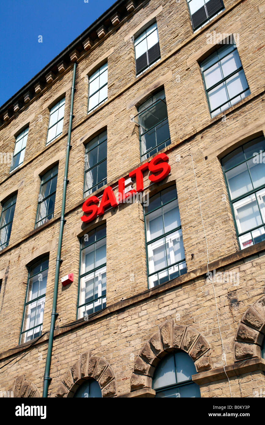 Salts Mill detail, Saltaire, UNESCO World Heritage Site, Bradford, West