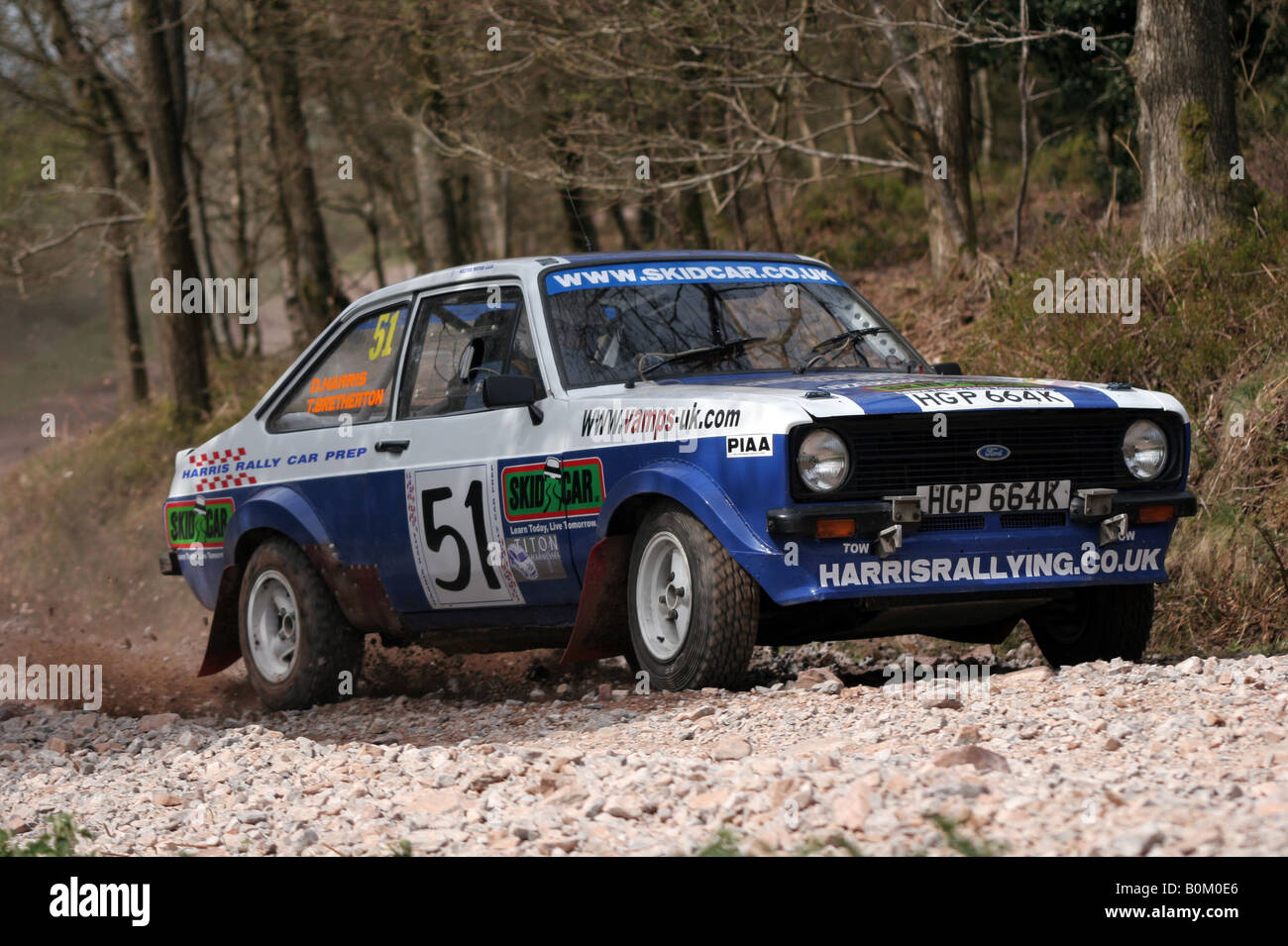 Rally cars performing at the Somerset Satges Rally, 2008 Stock Photo ...