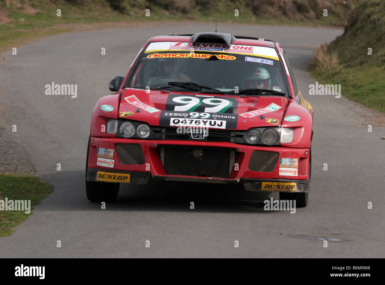Rally cars performing at the Somerset Satges Rally, 2008 Stock Photo ...