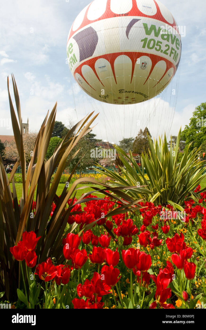 Bournemouth air balloon attraction located in the gardens on the seafront Stock Photo Alamy