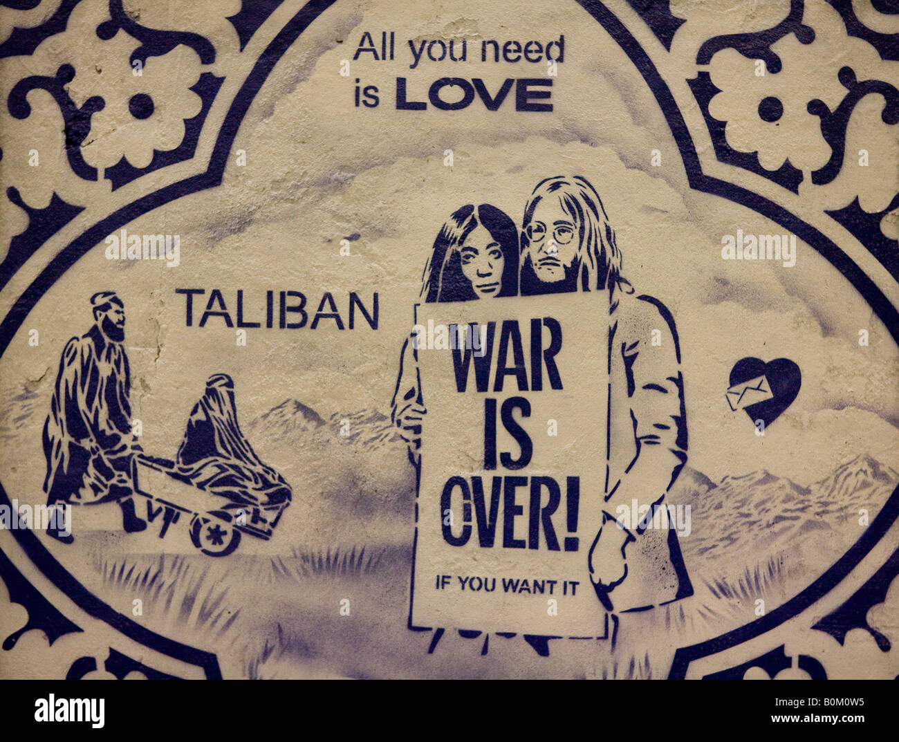 Banksy British Graffiti Artist Waterloo London UK Europe Stock Photo