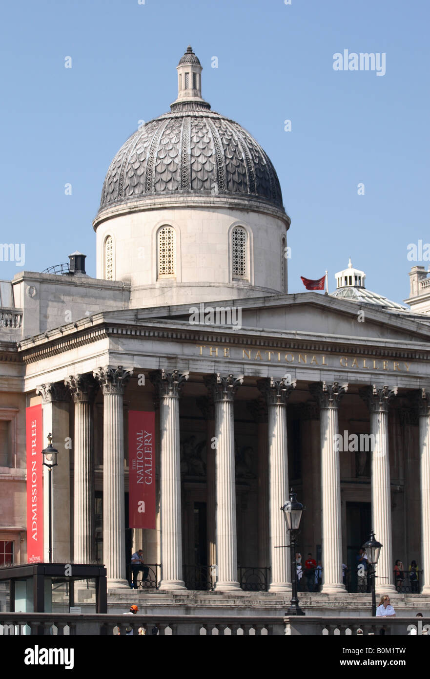 London The National Gallery art museum in Trafalgar Square Stock Photo