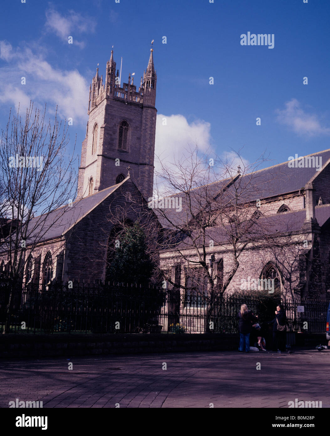 The city church of St John the Baptist, Cardiff Wales Stock Photo Alamy