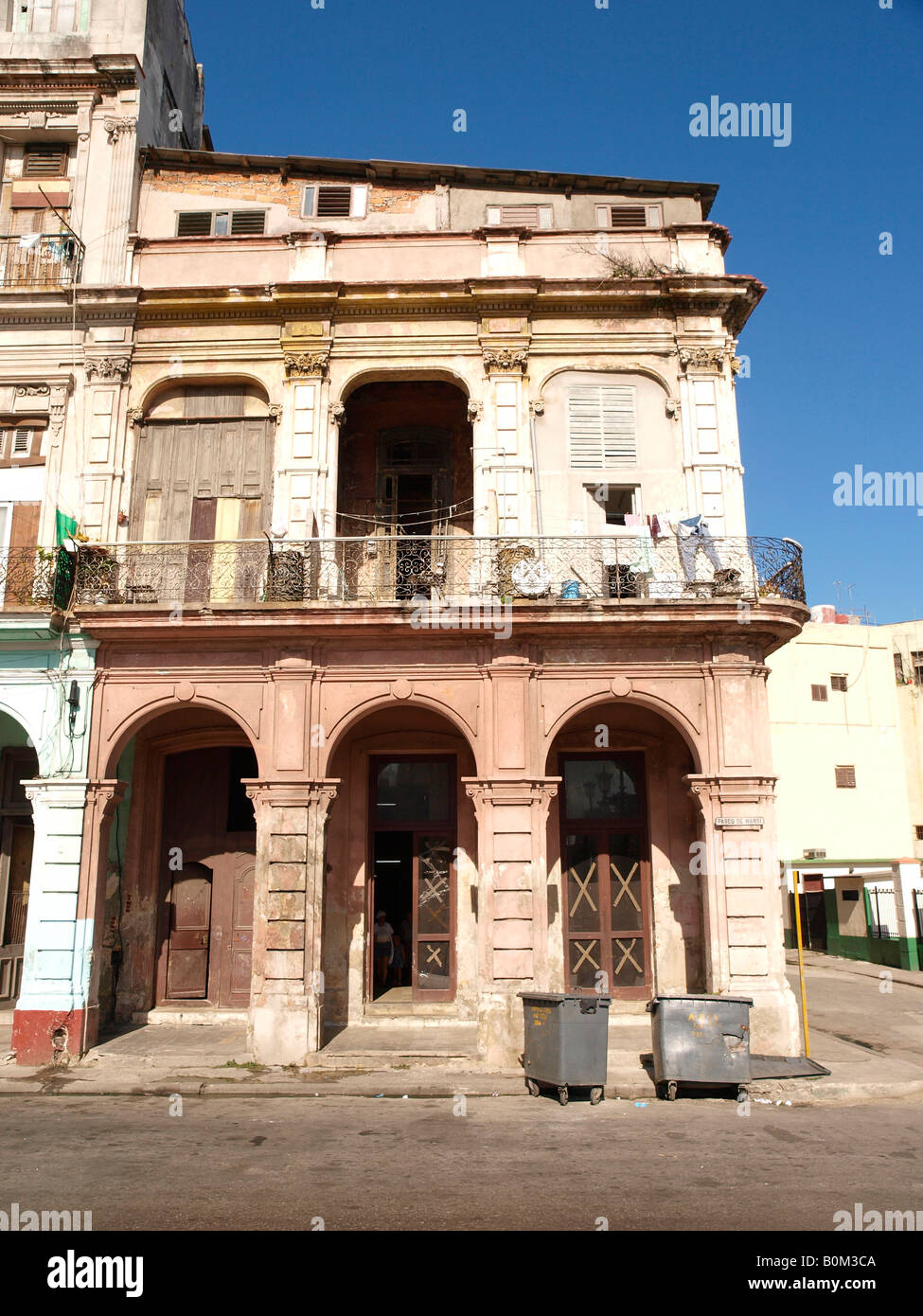 Building Paseo de Marti (El Prado) Havana Cuba Stock Photo