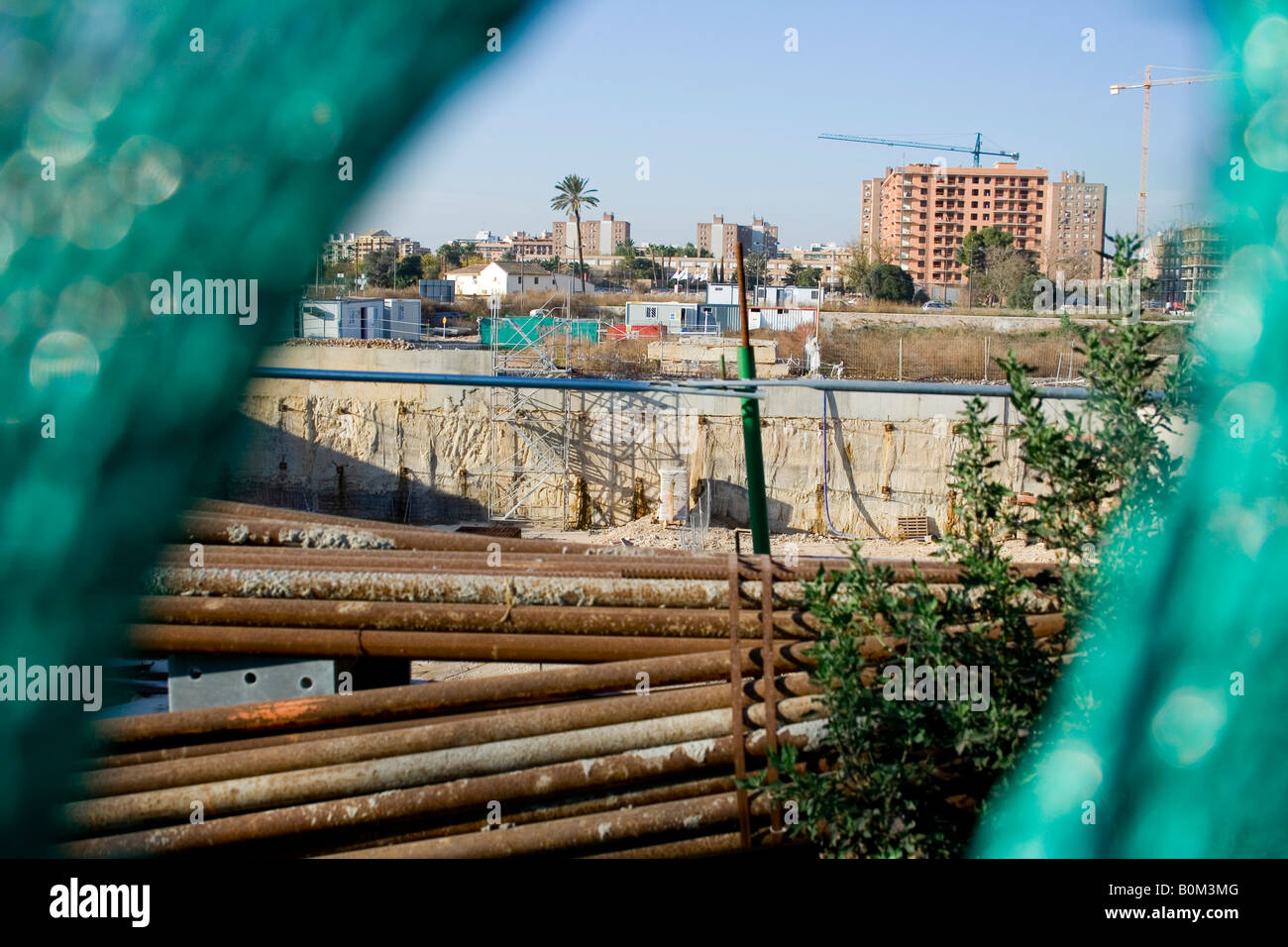 construction site, periphery, city, el saler Stock Photo