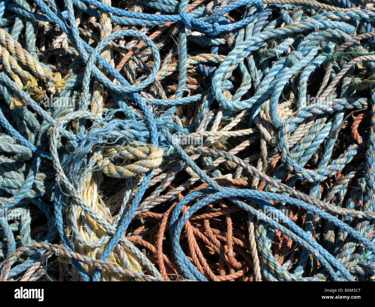 Old Rope tangled up Stock Photo Alamy