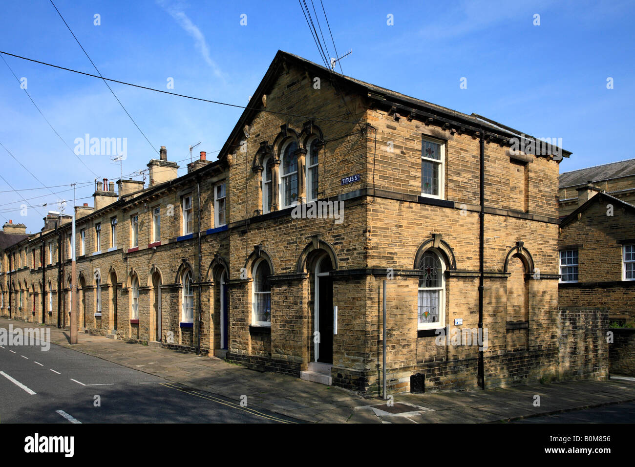Houses in Saltaire Village, UNESCO World Heritage Site, Bradford, West