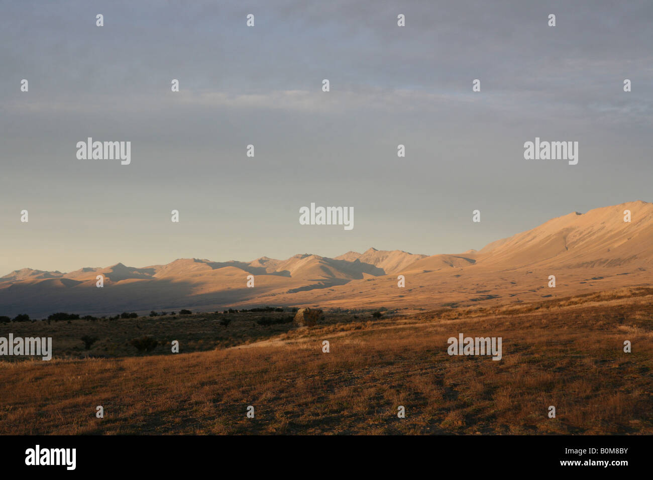 Sunset near Lake Tekapo South island New Zealand Stock Photo - Alamy