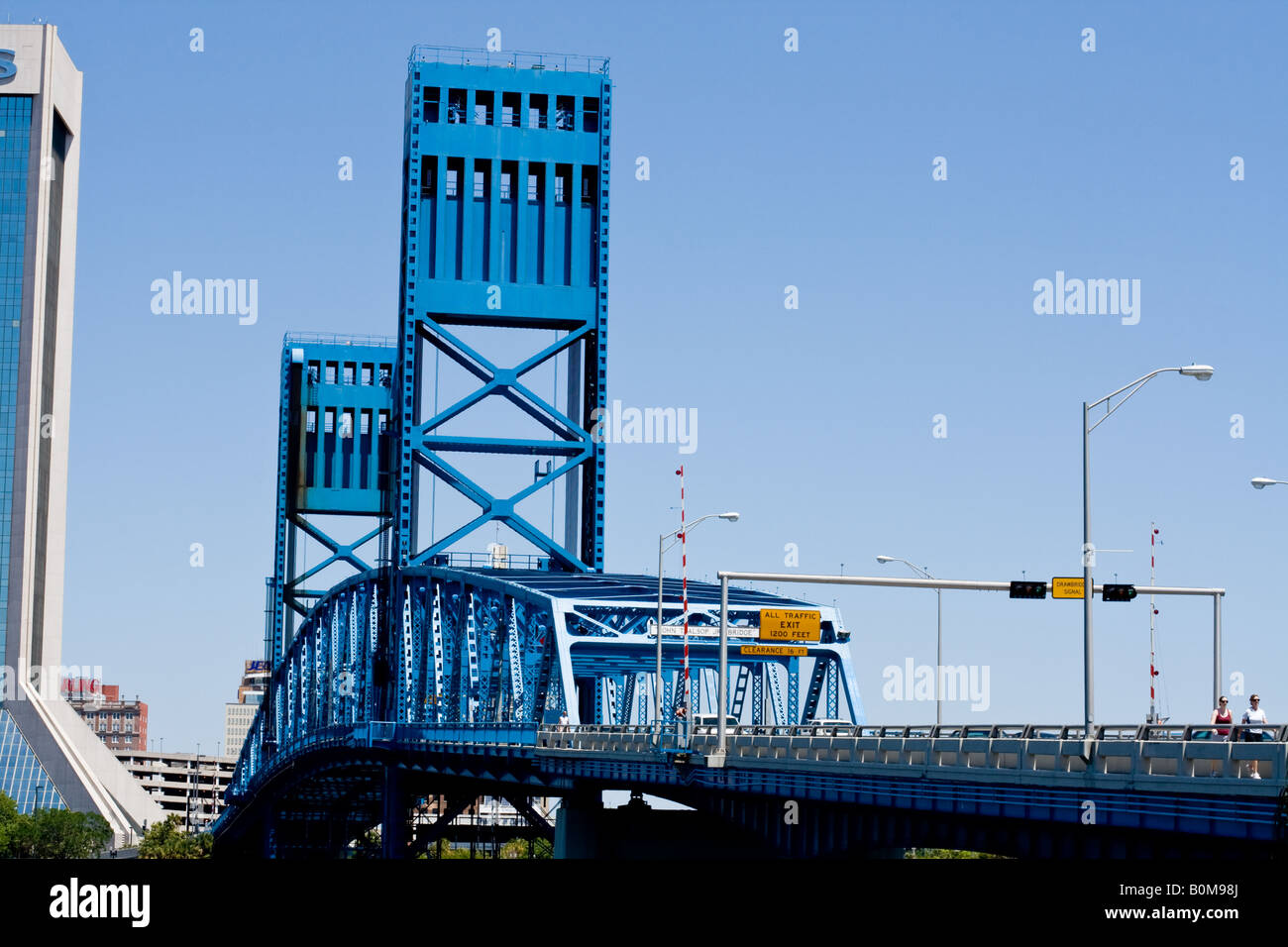 Blue Main Street Bridge over the St. John's River near downtown