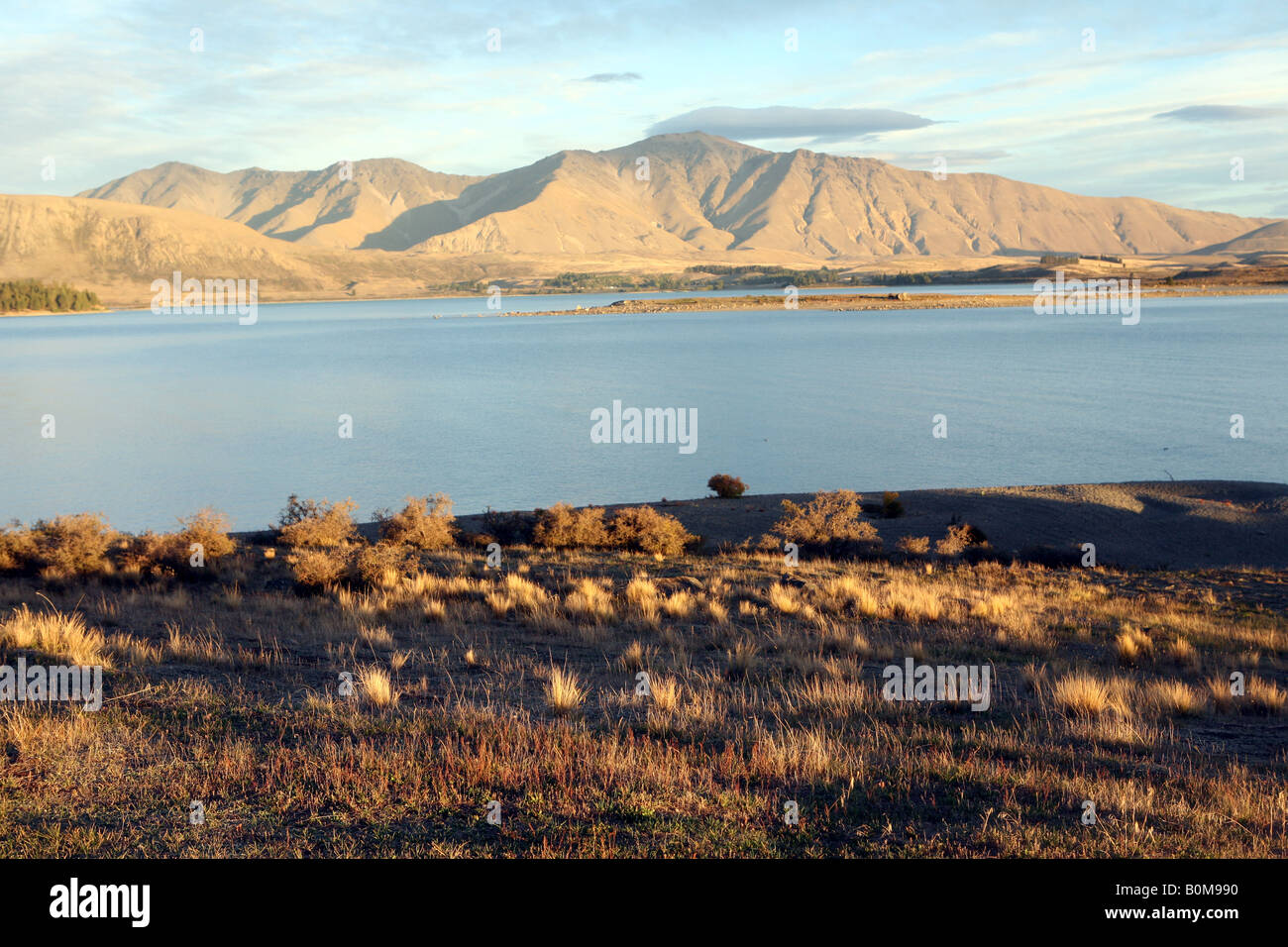 Sunset near Lake Tekapo South island New Zealand Stock Photo - Alamy