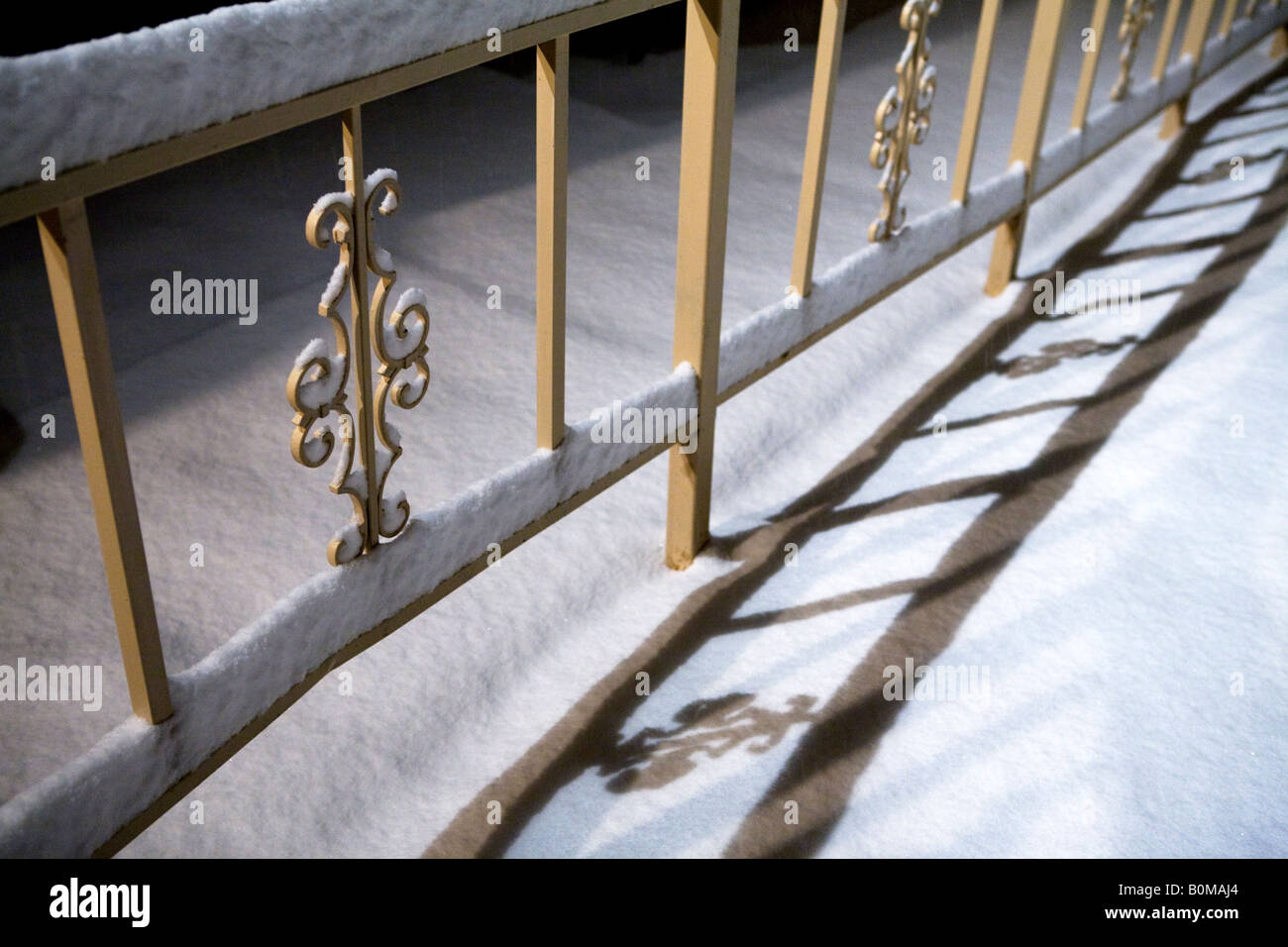rail in snow Stock Photo - Alamy