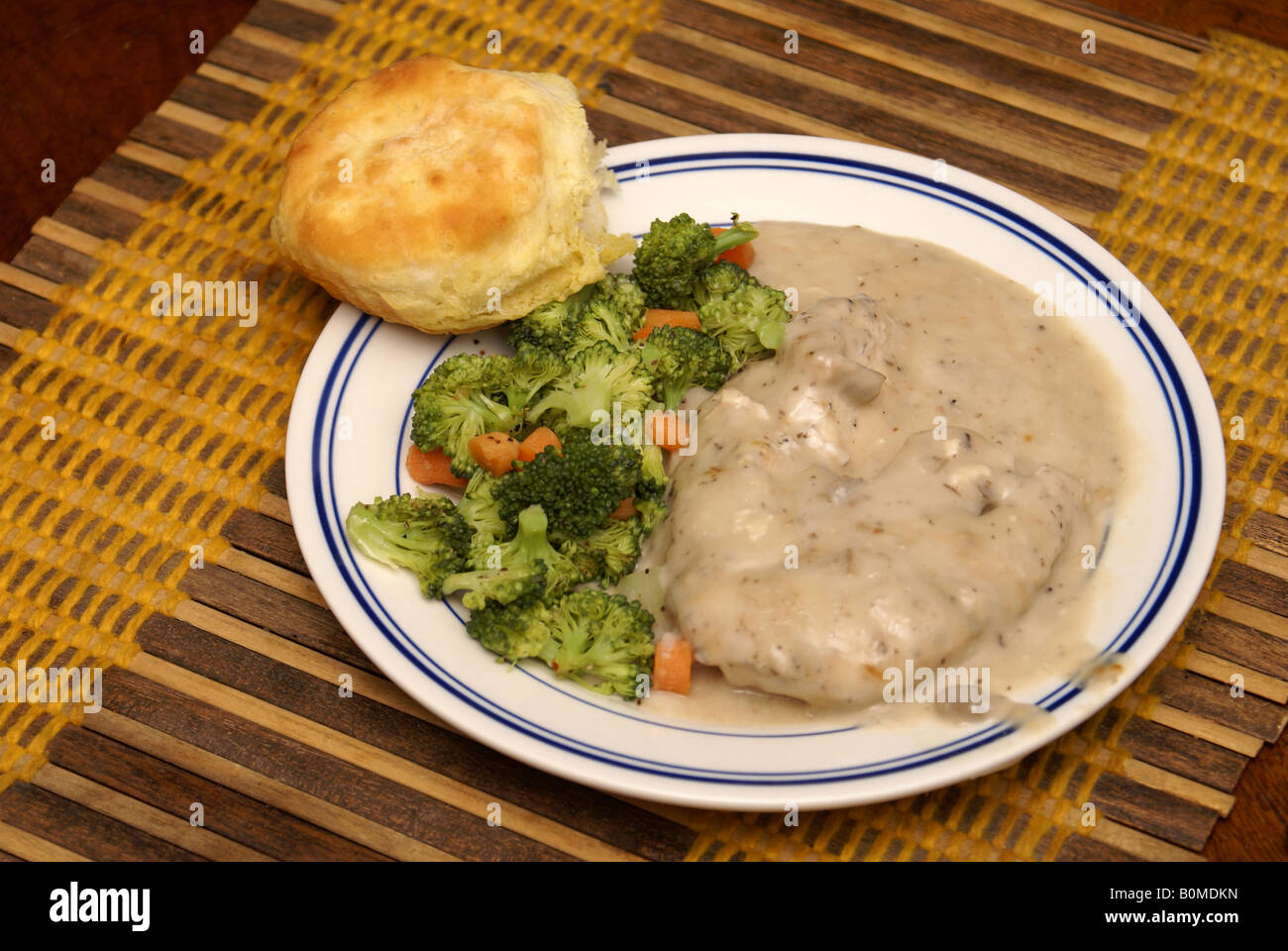 Meat covered with Gravy Stock Photo Alamy