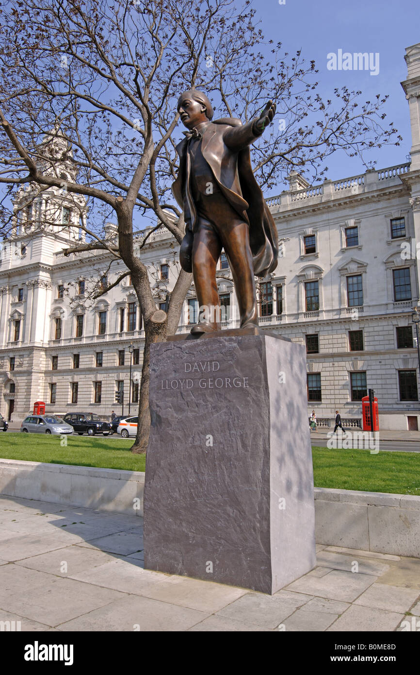 Statue of David lloyd in Parliment Sqaure Westminster London