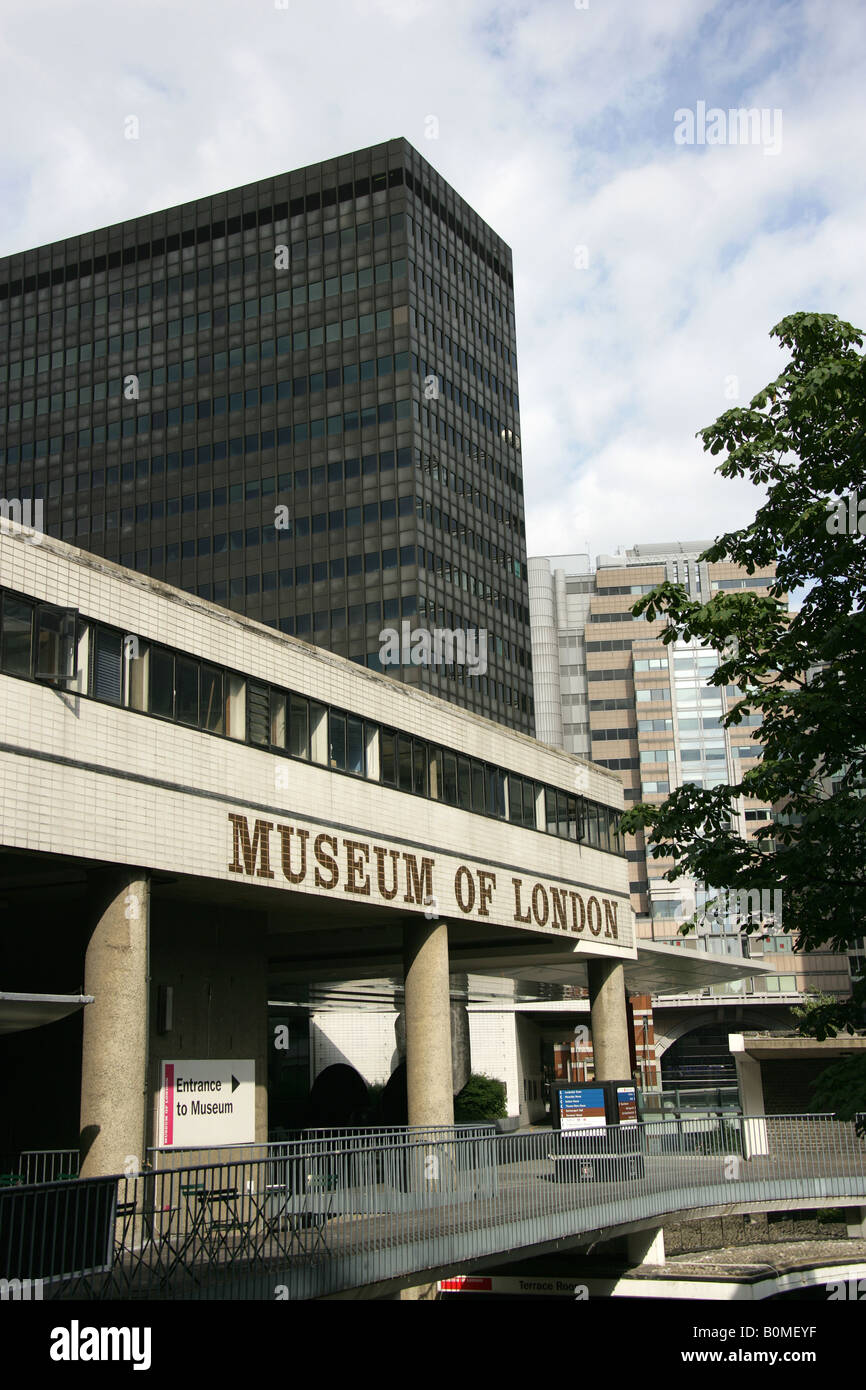City of London, England. Located at London Wall, the Museum of London documents the history of London. Stock Photo
