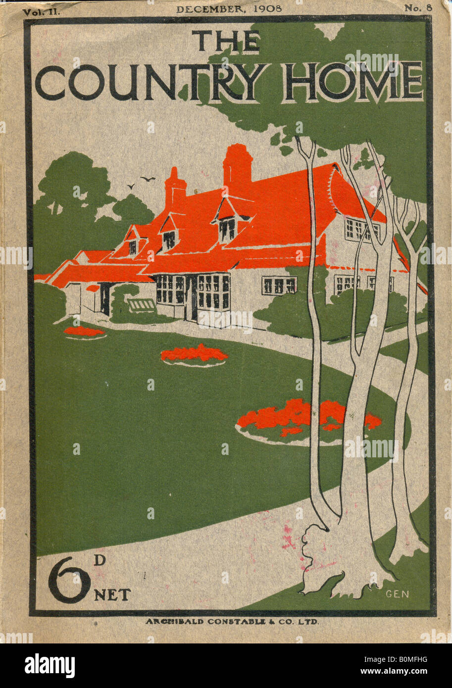 The Country Home magazine cover 1908 Stock Photo