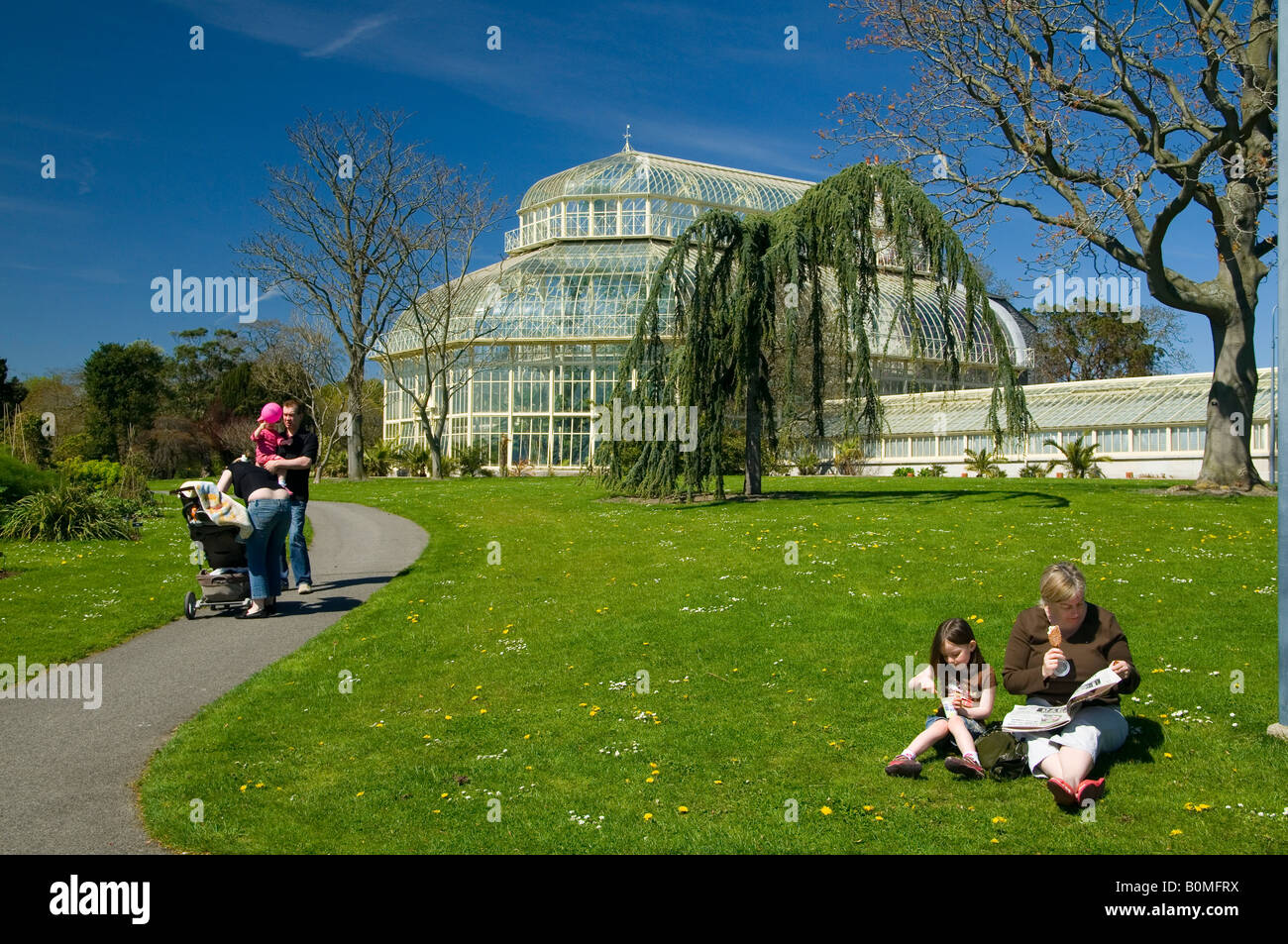 The Orchid Palm and Cactus greenhouses at the National Botanic Gardens Glasnevin Dublin Ireland Stock Photo