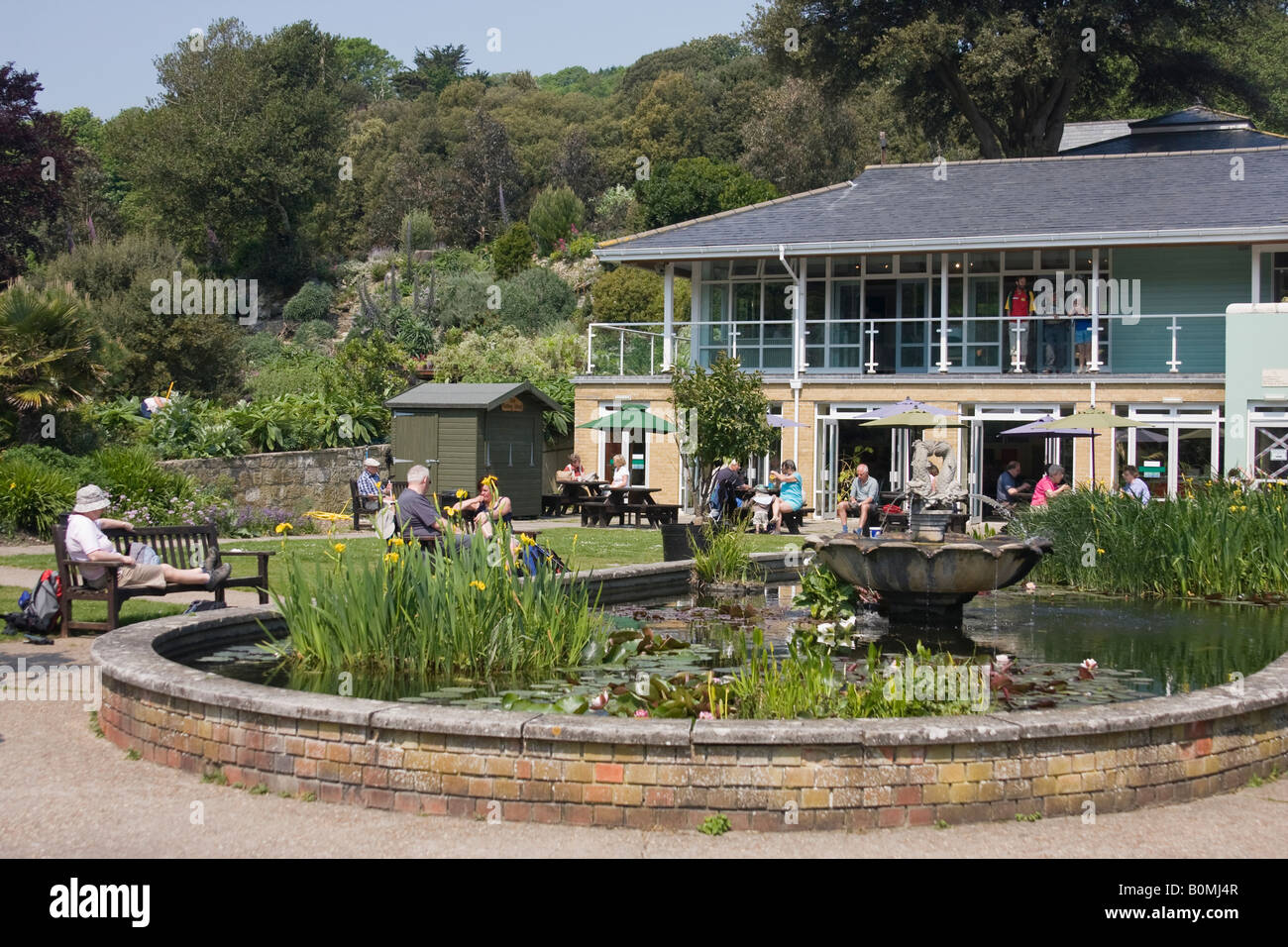 Visitors to the Ventnor Botanic Gardens, Isle of Wight, England, UK Stock Photo