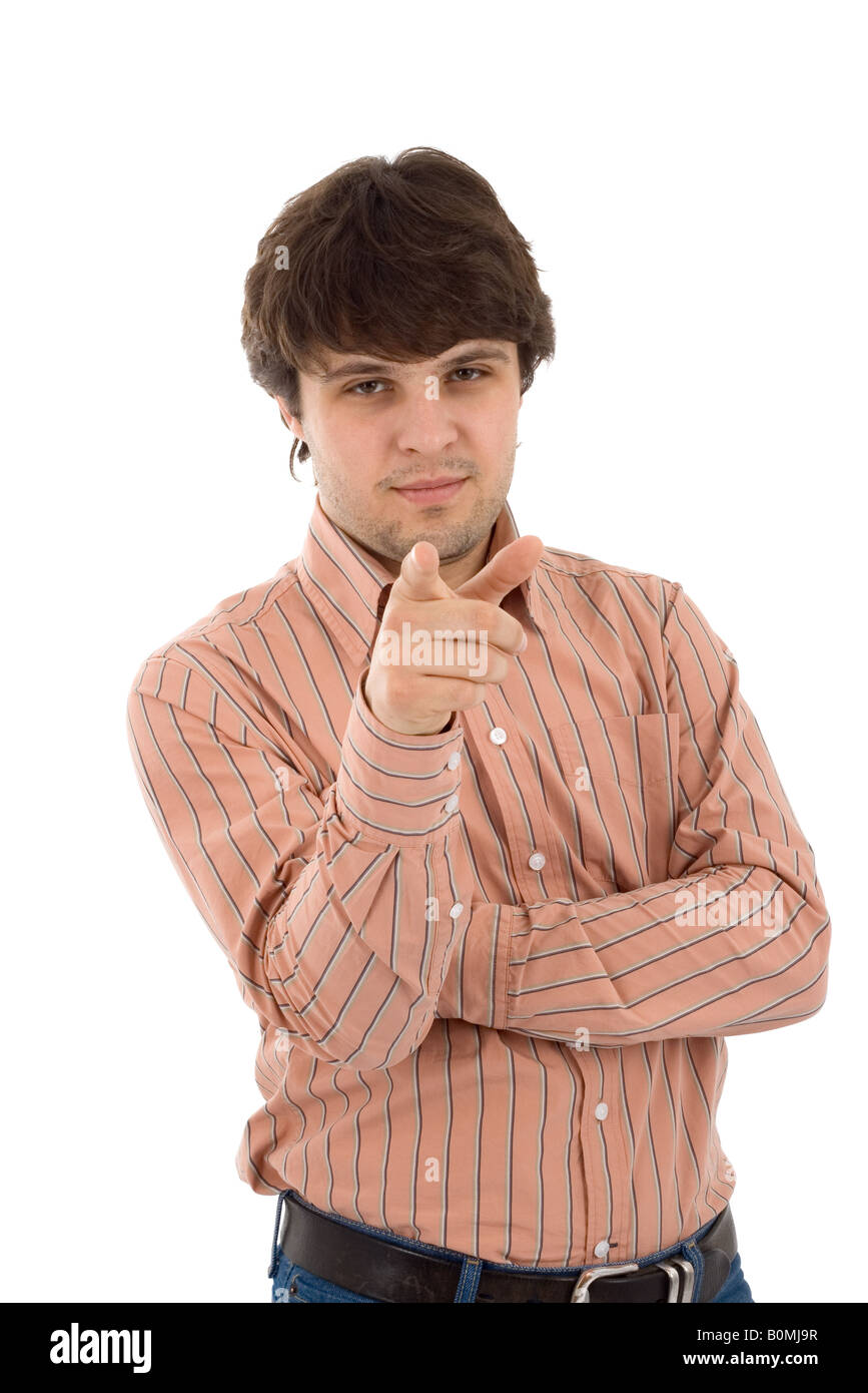 Human hand pointing finger hi-res stock photography and images - Alamy