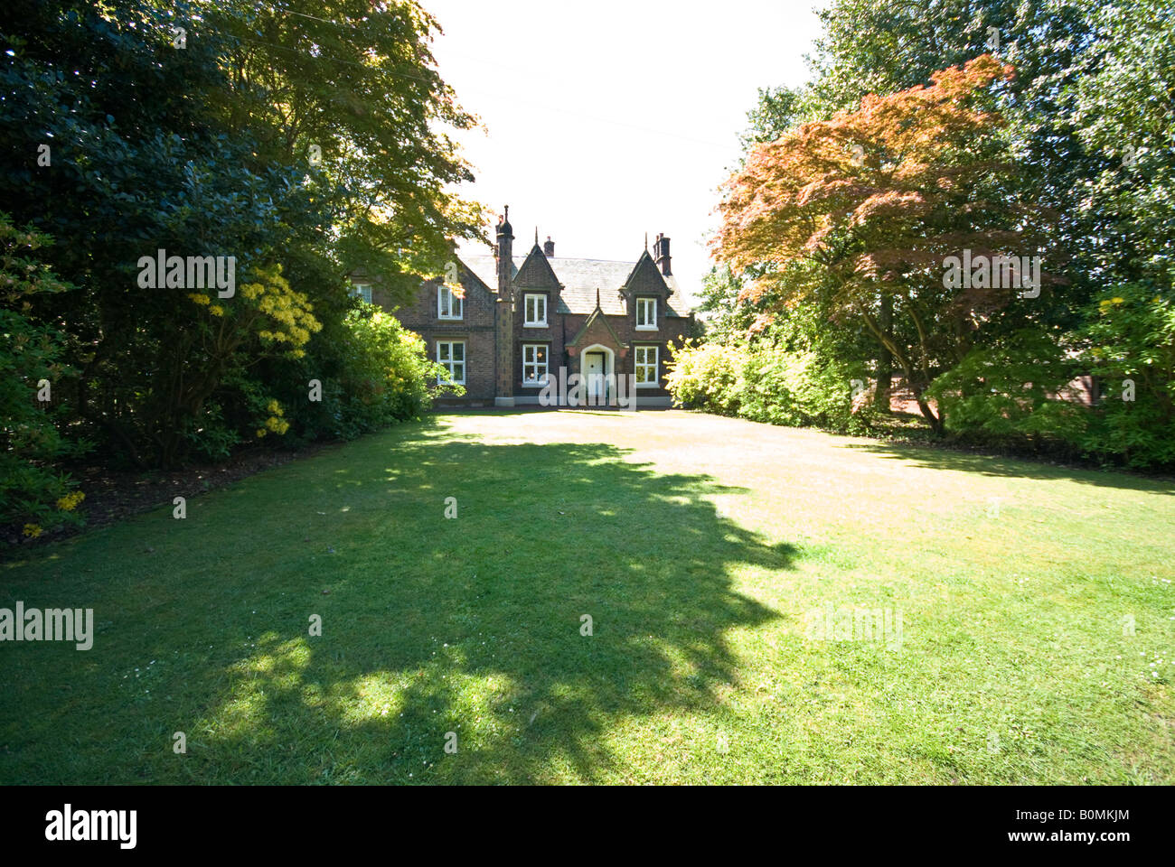 House in Walton gardens warrington cheshire public park Stock Photo