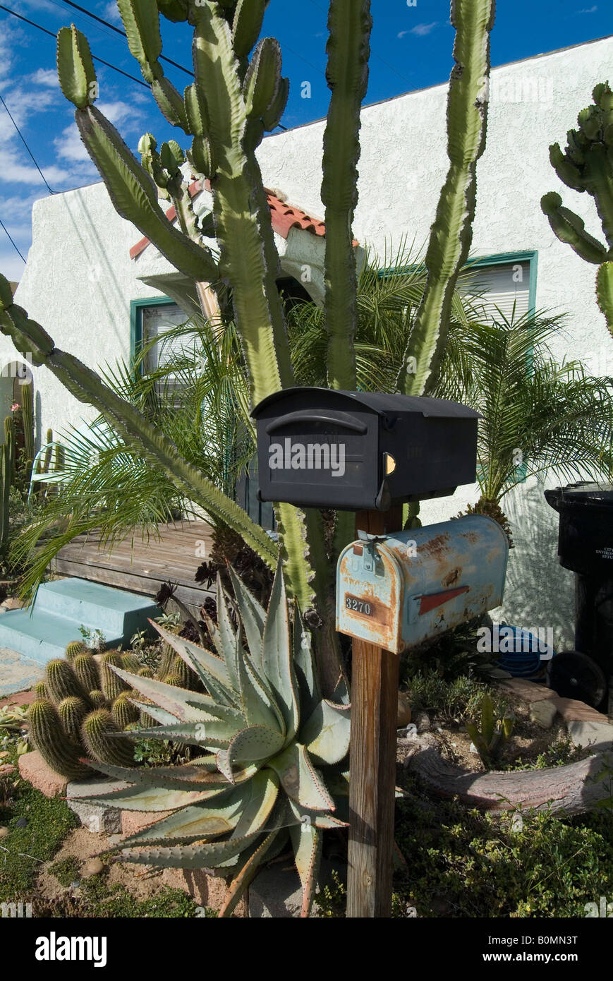 Mail boxes, residence, San Diego, California, USA Stock Photo Alamy