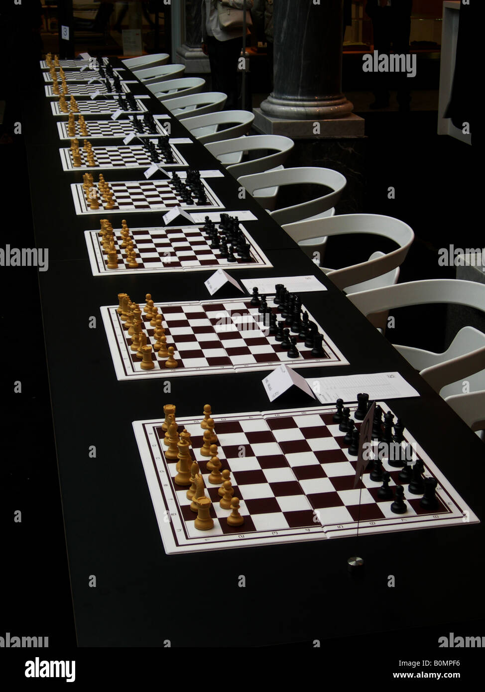 Alexander Alekhine playing simultaneous chess, 1930 Stock Photo - Alamy