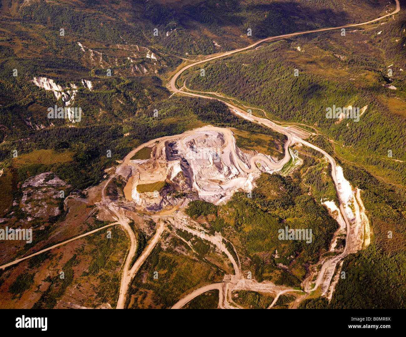 Hard rock mining east of Healy Alaska USA Stock Photo