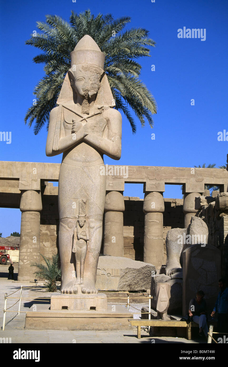 Statue of Karnak Temple in Luxor Egypt Stock Photo - Alamy