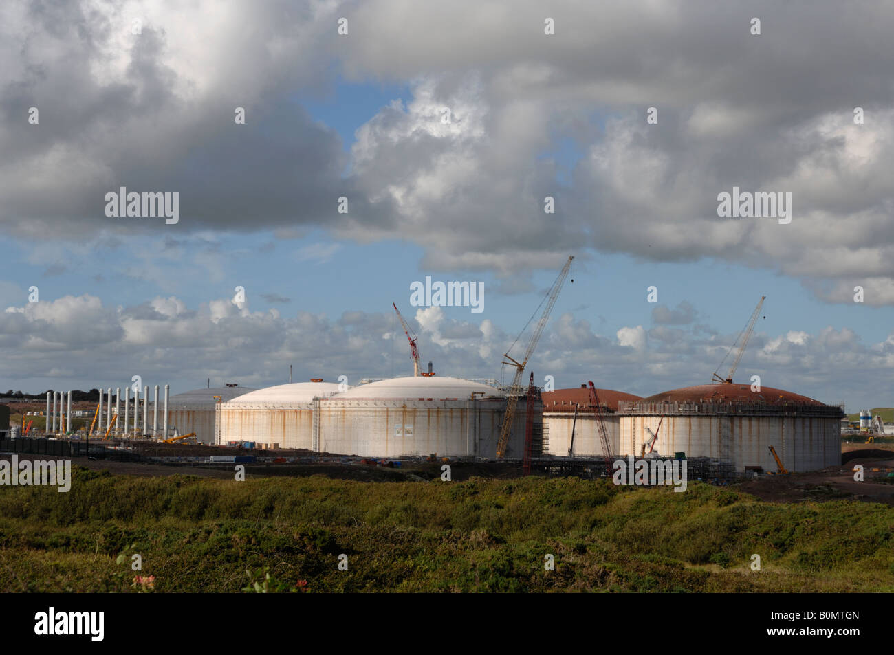 Onshore tank construction South Hook LNG Milford Haven Pembrokeshire