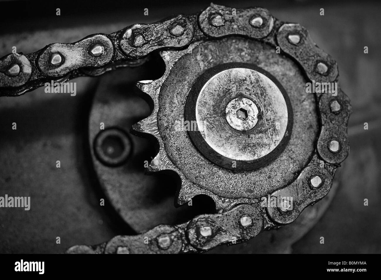 Chain drive cog Black and White Stock Photos & Images Alamy