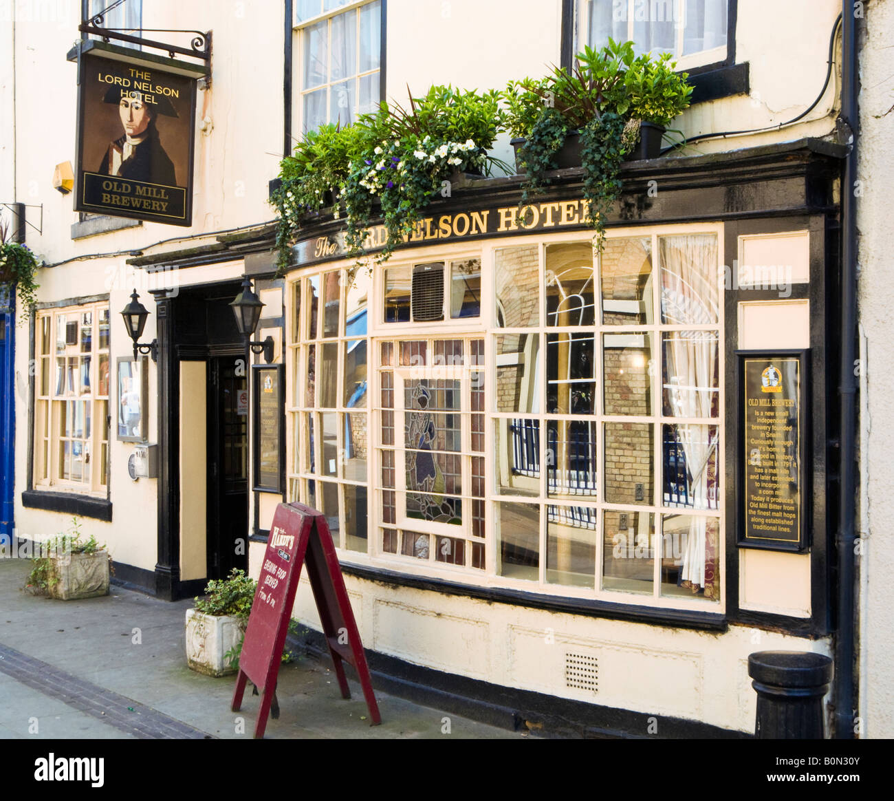 Lord Nelson Hotel and Pub Inn at Brigg, North Lincolnshire, England, UK Stock Photo