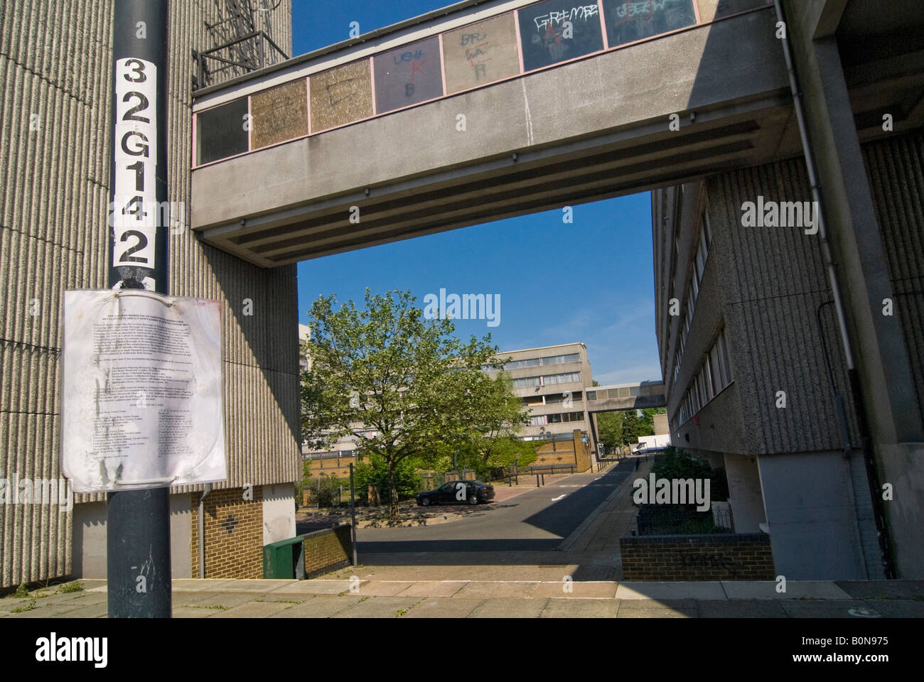 Horizontal wide angle of the Ferrier Estate in Kidbrooke with a Council Compulsory Purchase