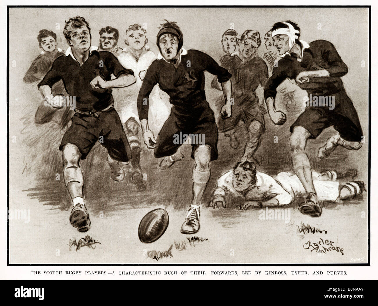 Edwardian illustration rugby High Resolution Stock Photography and ...