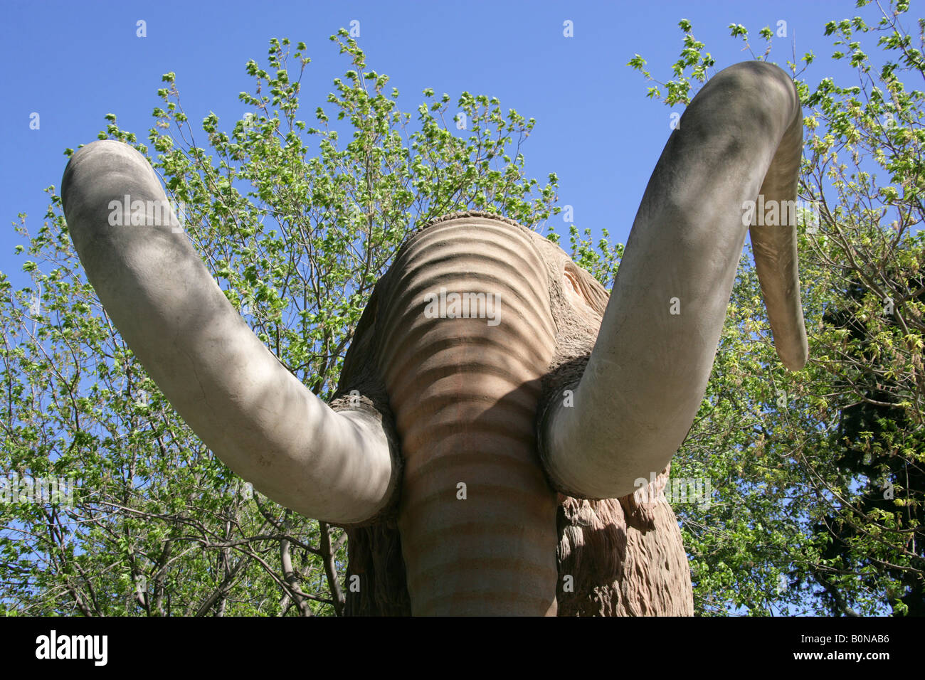 Woolly Mammoth Statue, Parc de la Ciutadella, Barcelona, Spain Stock Photo