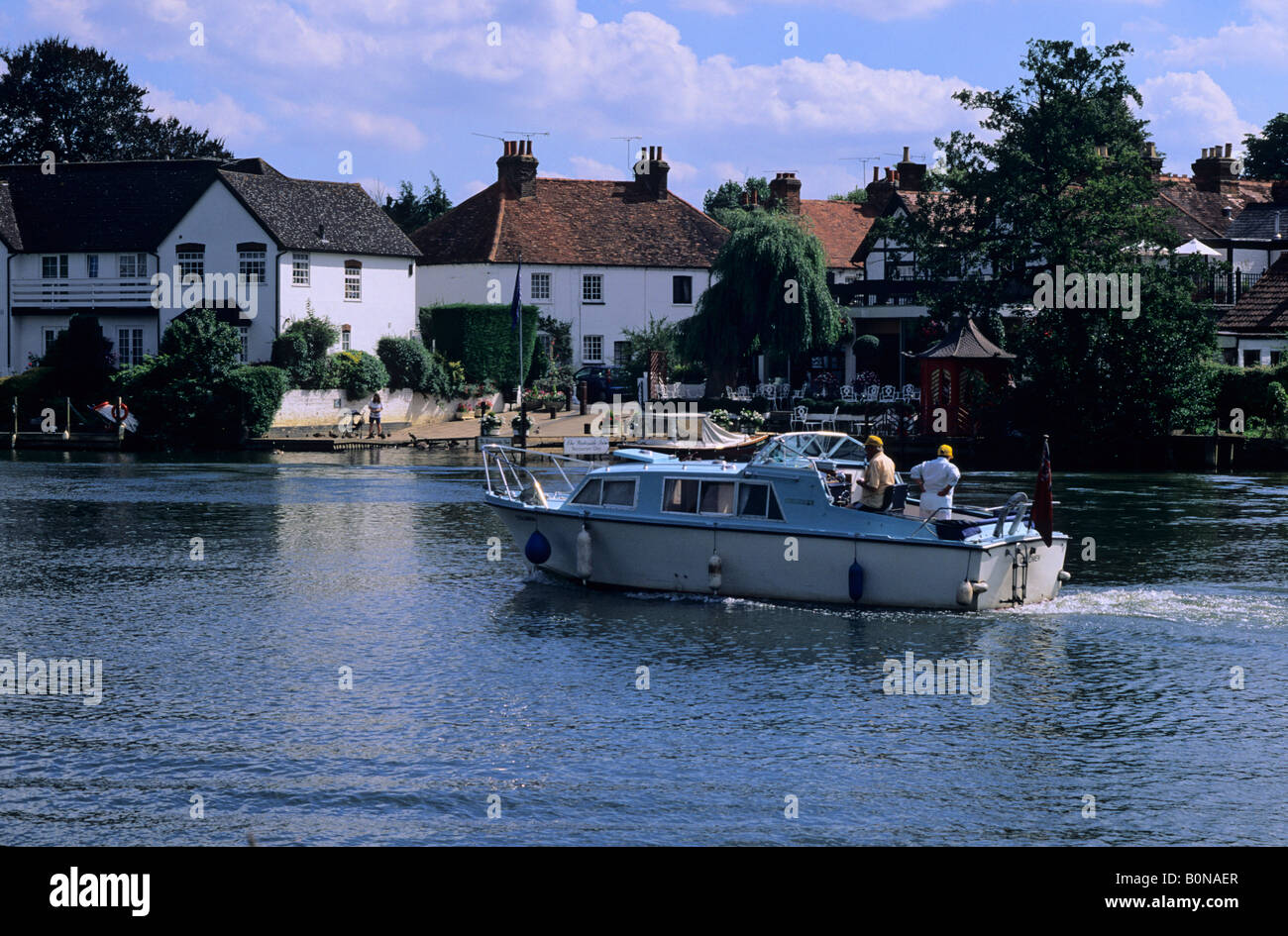 Yacht on the River Thames at Bray Maidenhead Berkshire England UK Stock Photo