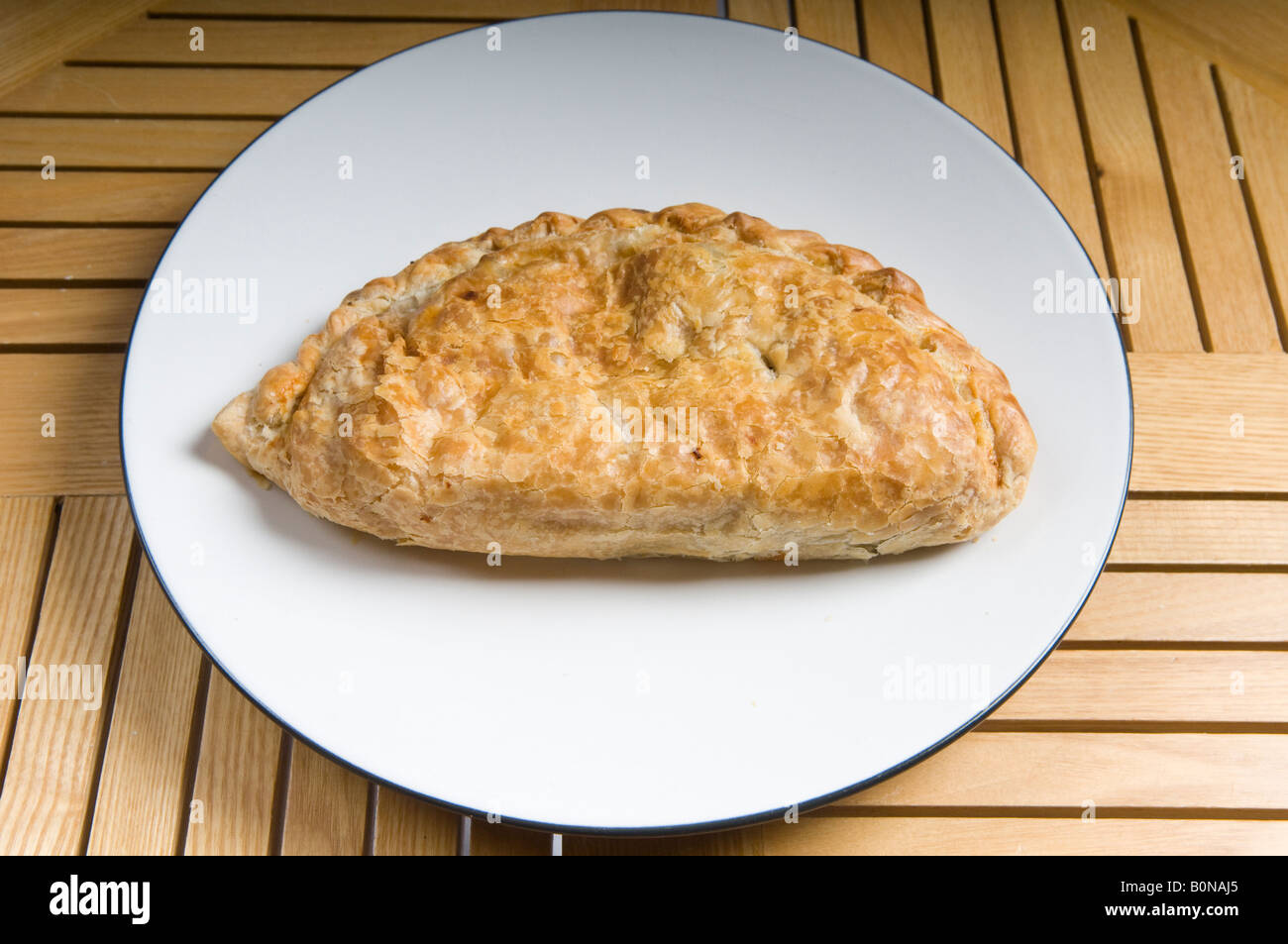 A Traditional Cornish Pasty, locally made in Cornwall Stock Photo Alamy
