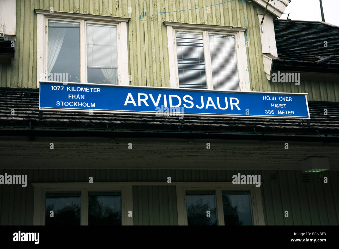 Railwaystation at Arvidsjaur in Lapland North Sweden Stock Photo